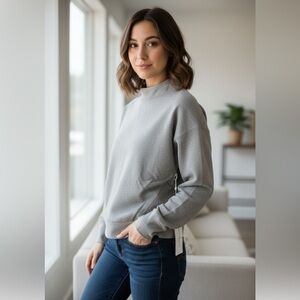 NWT Threads 4 thought‎ gray pull over sweater size XS oversized